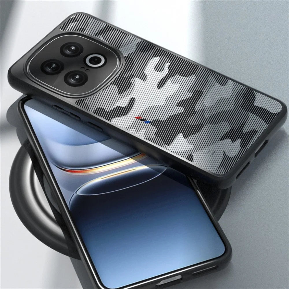 IBMRS For vivo iQOO 13 5G Case TPU + PC Heavy Duty Shockproof Phone Cover Camera Protection - Grid Camouflage - 6