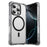 For iPhone 16 Pro Case Compatible with MagSafe Reinforced Corners TPU + Acrylic Back Cover - Transparent Black - 1