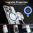 For iPhone 16 Pro Case Compatible with MagSafe Reinforced Corners TPU + Acrylic Back Cover - Transparent Black - 2