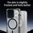 For iPhone 16 Pro Case Compatible with MagSafe Reinforced Corners TPU + Acrylic Back Cover - Transparent Black - 3