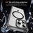 For iPhone 16 Pro Case Compatible with MagSafe Reinforced Corners TPU + Acrylic Back Cover - Transparent Black - 6
