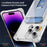 For iPhone 14 Pro Max Case Reinforced Corners TPU + Acrylic Phone Cover with Kickstand Card Holder - Transparent - 3