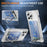 For iPhone 14 Pro Max Case Reinforced Corners TPU + Acrylic Phone Cover with Kickstand Card Holder - Transparent - 7