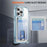 For iPhone 13 Pro Max Case Reinforced Corners TPU + Acrylic Phone Cover with Kickstand Card Holder - Transparent Blue - 3