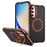 For Samsung Galaxy A05s 4G Magnetic Case with Lens Kickstand Matte Phone Back Cover - Orange - 1