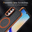For Samsung Galaxy A05s 4G Magnetic Case with Lens Kickstand Matte Phone Back Cover - Orange - 2