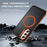 For Samsung Galaxy A05s 4G Magnetic Case with Lens Kickstand Matte Phone Back Cover - Orange - 3