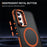 For Samsung Galaxy A05s 4G Magnetic Case with Lens Kickstand Matte Phone Back Cover - Orange - 5