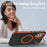 For Samsung Galaxy A05s 4G Magnetic Case with Lens Kickstand Matte Phone Back Cover - Orange - 6