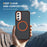 For Samsung Galaxy A05s 4G Magnetic Case with Lens Kickstand Matte Phone Back Cover - Orange - 7