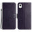 For Samsung Galaxy A23e / A23s PU Leather Phone Case Imprinted Owl Tree Pattern Wallet Stand Magnetic Clasp Cover - Dark Purple - 1