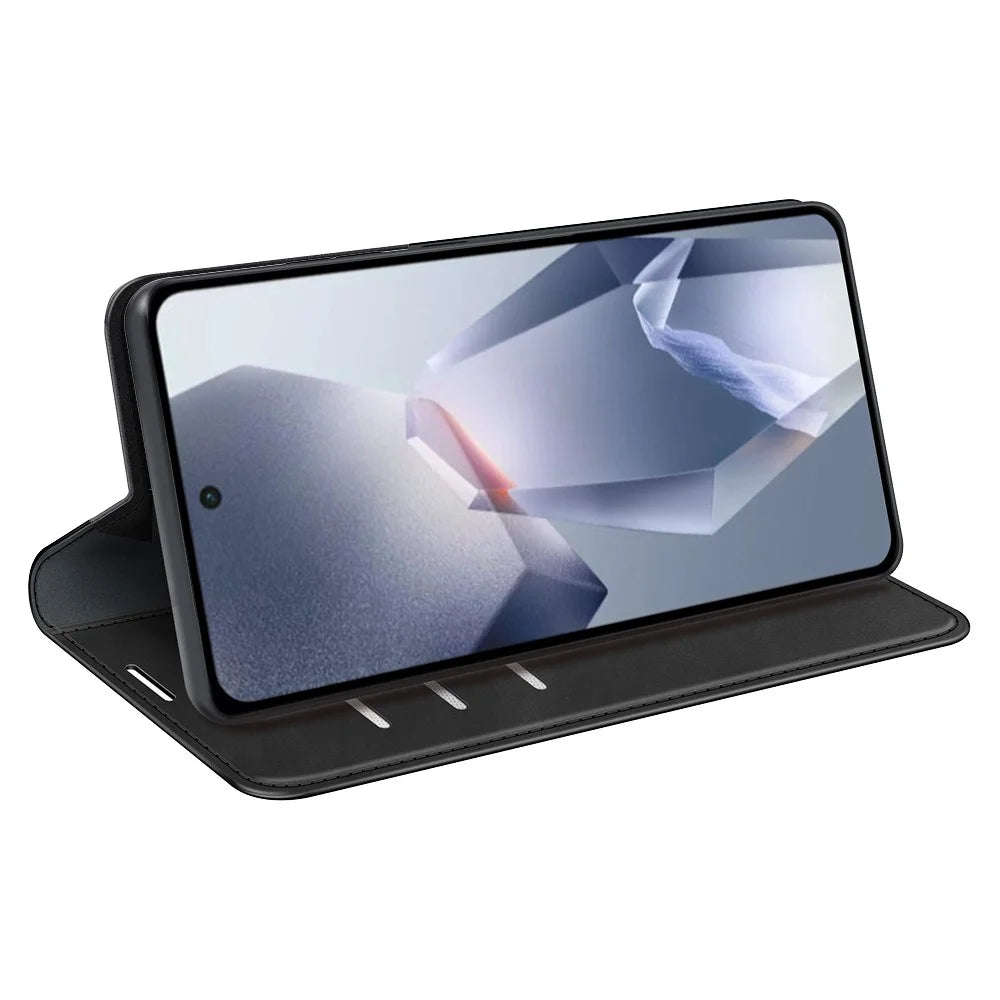 For OnePlus Ace 5 Pro 5G / Ace 5 5G / 13R 5G Case Skin Touch Leather Wallet Phone Cover - Black - 3