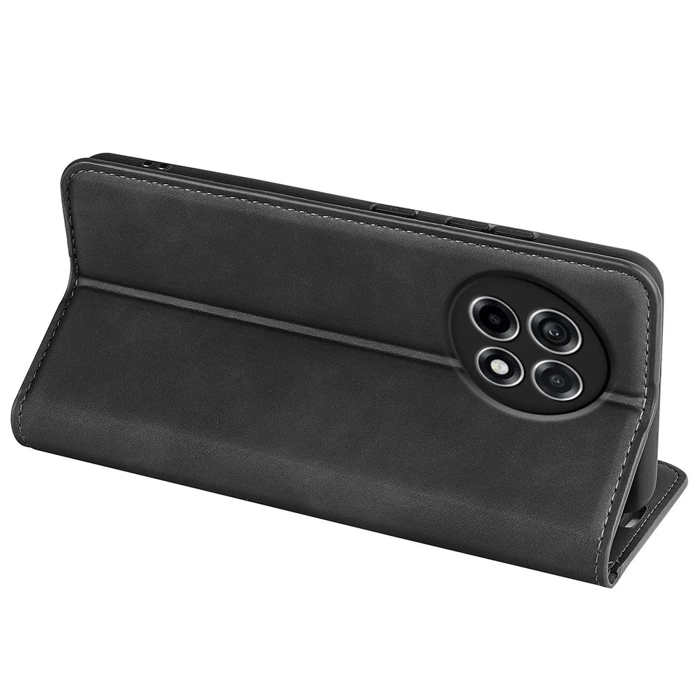 For OnePlus Ace 5 Pro 5G / Ace 5 5G / 13R 5G Case Skin Touch Leather Wallet Phone Cover - Black - 4