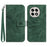 For OnePlus 13 Case Sunflower Imprint Leather Wallet Phone Cover with Wrist Strap - Dark Green - 1