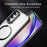 For Samsung Galaxy A34 5G Clear Phone Case with Lens Kickstand Cover Magnetic Case - Black - 4