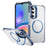 For Samsung Galaxy A05s 4G Clear Phone Case with Lens Kickstand Cover Magnetic Case - Blue - 1