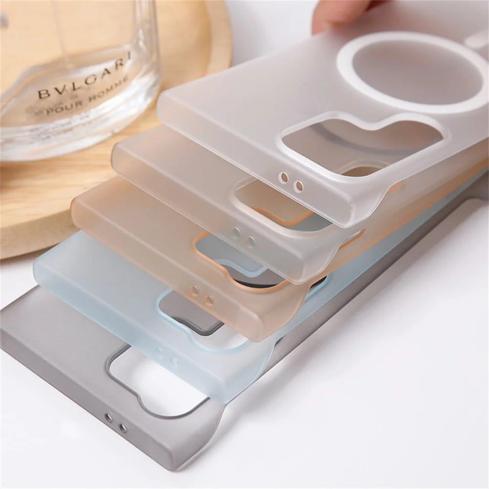 For Samsung Galaxy S24 Ultra Phone Case Anti Scratch Frameless PC Cover Magnetic Case - Gold - 5