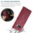 AUTSPACE For Samsung Galaxy S8+ Wallet Case  A01 Leather Stand Cover with RFID Blocking Card Holder - Red - 7