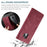 AUTSPACE For Samsung Galaxy S9 Wallet Case  A01 Leather Stand Cover with RFID Blocking Card Holder - Red - 7