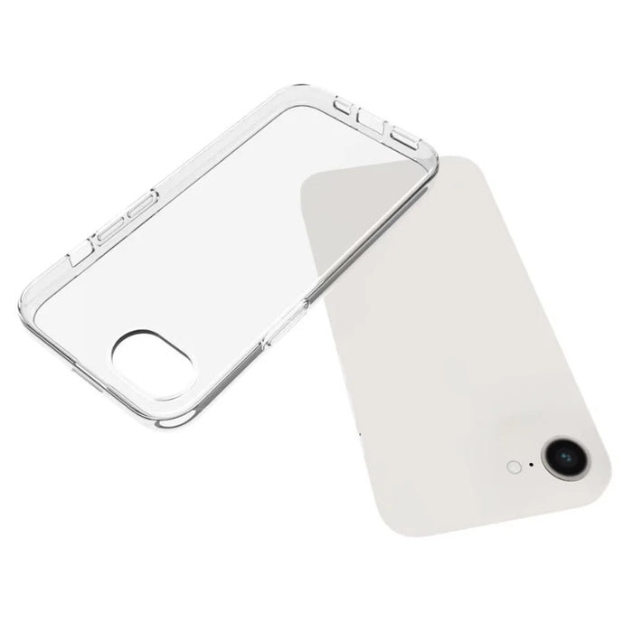 For iPhone 17e / 16e Clear TPU Anti-Scratch Phone Case + 2.5D Arc Edge Screen Protector - 2