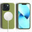 For iPhone 13 Magnetic Case Eco-Friendly RPET Phone Back Cover GRS Certified - Light Green - 1
