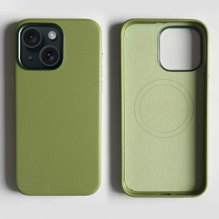 For iPhone 13 Magnetic Case Eco-Friendly RPET Phone Back Cover GRS Certified - Light Green - 2