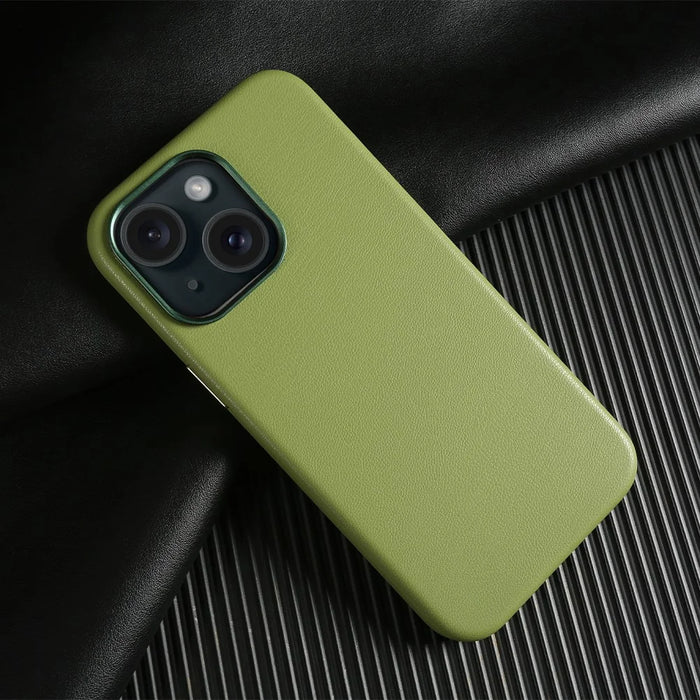 For iPhone 13 Magnetic Case Eco-Friendly RPET Phone Back Cover GRS Certified - Light Green - 3