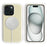 For iPhone 15 Magnetic Case Eco-Friendly RPET Phone Back Cover GRS Certified - Beige - 1
