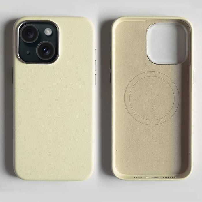 For iPhone 15 Magnetic Case Eco-Friendly RPET Phone Back Cover GRS Certified - Beige - 2