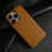 For iPhone 15 Pro Magnetic Case Eco-Friendly RPET Leather Phone Back Cover GRS Certified - Light Brown - 3