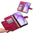 For Realme 13+ 5G / 13 Pro 5G (China) Case Flower Pattern PU Leather Wallet Phone Cover with Strap - Wine Red - 2