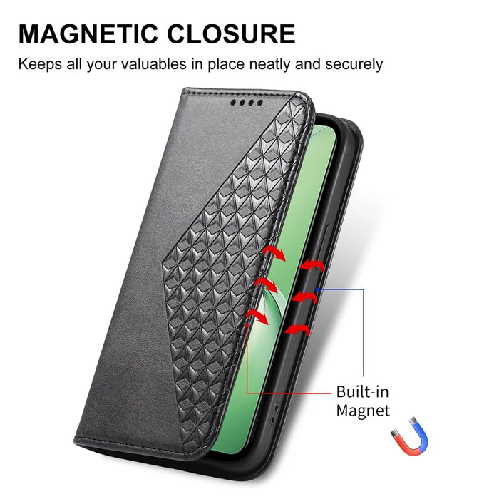 For OnePlus 13R 5G Case Calf Texture PU Leather Phone Cover with Wallet - Black - 5