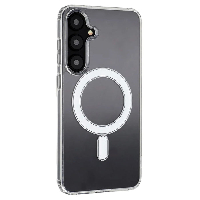 For Samsung Galaxy S25+ Magnetic Case TPU + Acrylic Clear Phone Cover - 1