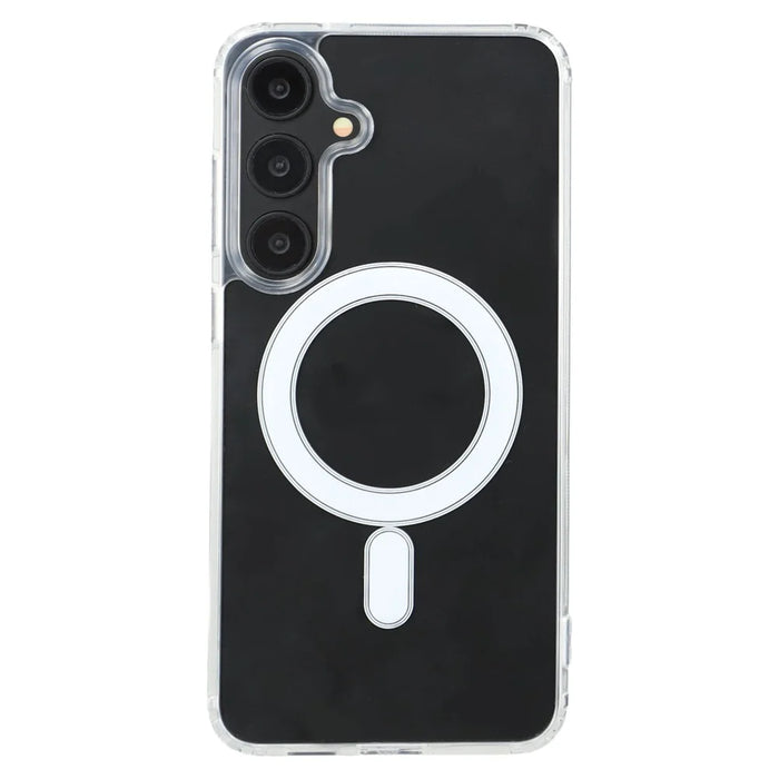 For Samsung Galaxy S25+ Magnetic Case TPU + Acrylic Clear Phone Cover - 3