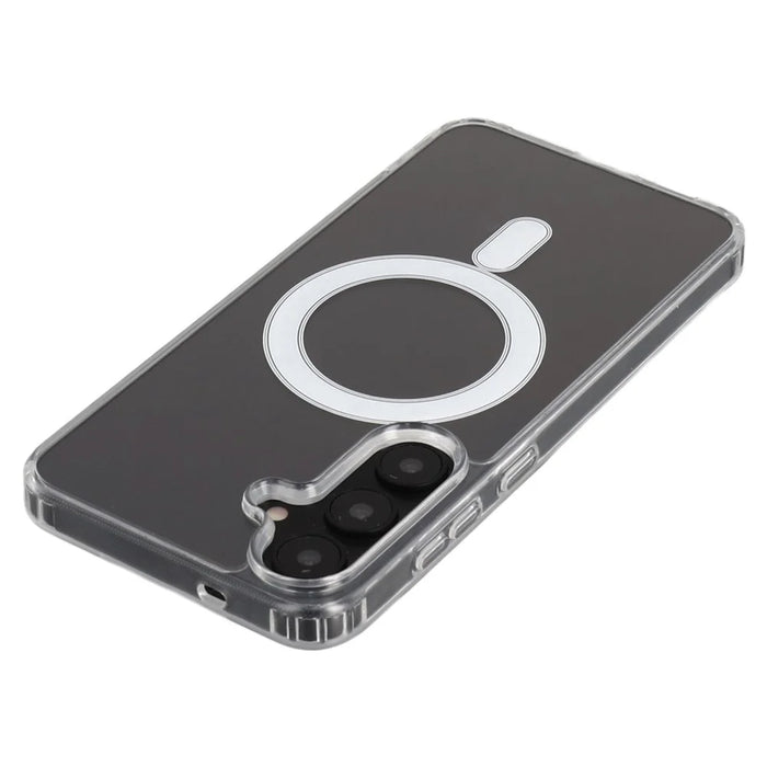 For Samsung Galaxy S25+ Magnetic Case TPU + Acrylic Clear Phone Cover - 5
