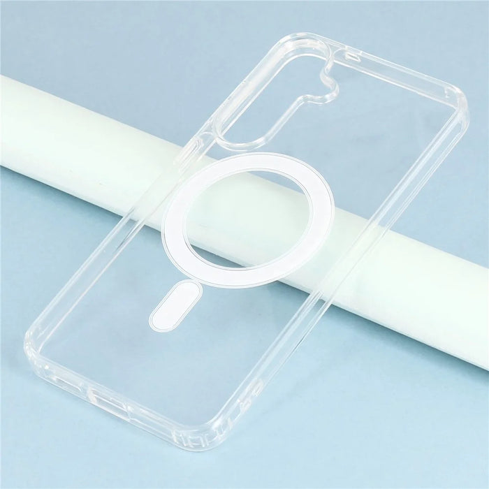 For Samsung Galaxy S25+ Magnetic Case TPU + Acrylic Clear Phone Cover - 6