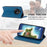 DF-05 For Realme 13+ 5G Wallet Case RFID Blocking PU Leather Phone Cover - Blue - 3