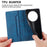 DF-05 For Realme 13+ 5G Wallet Case RFID Blocking PU Leather Phone Cover - Blue - 6