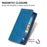 For Realme C75 4G / V60 Pro 5G Wallet Case RFID Blocking PU Leather Phone Cover - Blue - 5