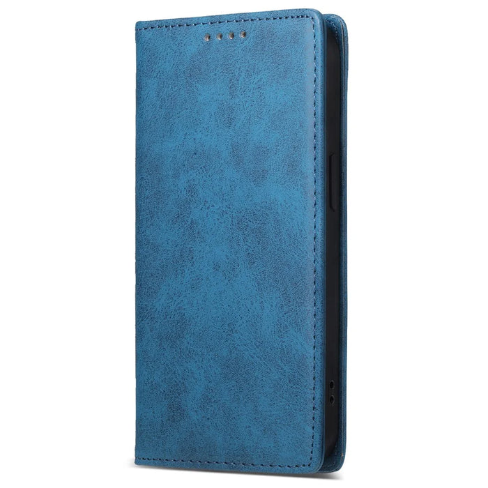 For Realme C75 4G / V60 Pro 5G Wallet Case RFID Blocking PU Leather Phone Cover - Blue - 7