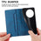 DF-05 For OnePlus 13R 5G Wallet Case RFID Blocking PU Leather Phone Cover - Blue - 6