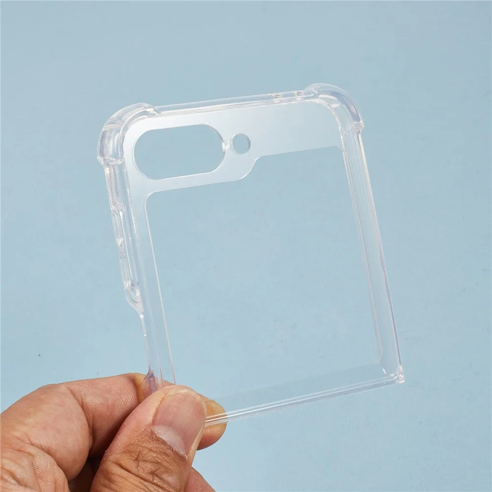 For Samsung Galaxy Z Flip7 FE 5G / Z Flip6 5G Magnetic Case TPU + Acrylic Clear Phone Cover - 3