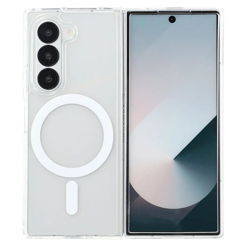 For Samsung Galaxy Z Fold6 5G Magnetic Case TPU + Acrylic Clear Phone Cover - 1