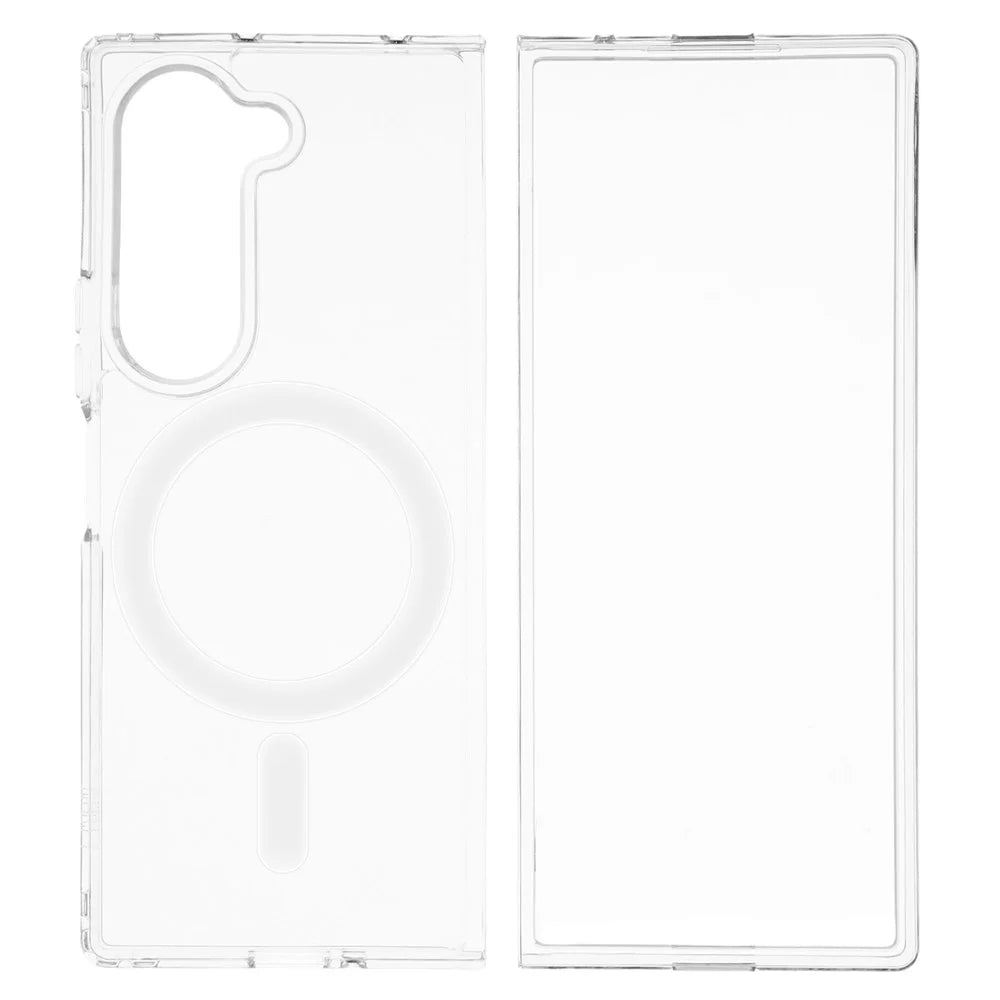 For Samsung Galaxy Z Fold6 5G Magnetic Case TPU + Acrylic Clear Phone Cover - 6