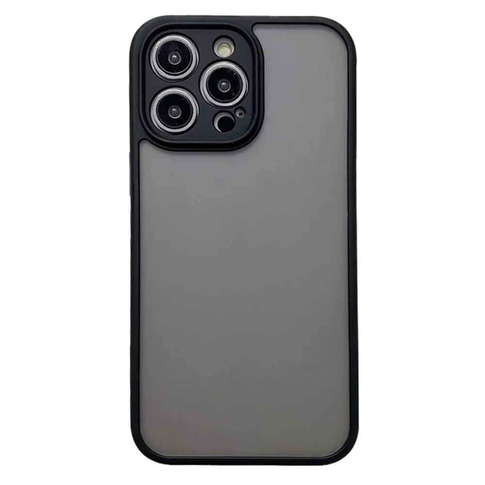 For iPhone 14 Pro Max Case PC + TPU Heat Dissipation Phone Back Cover Skin Touch - Black - 1