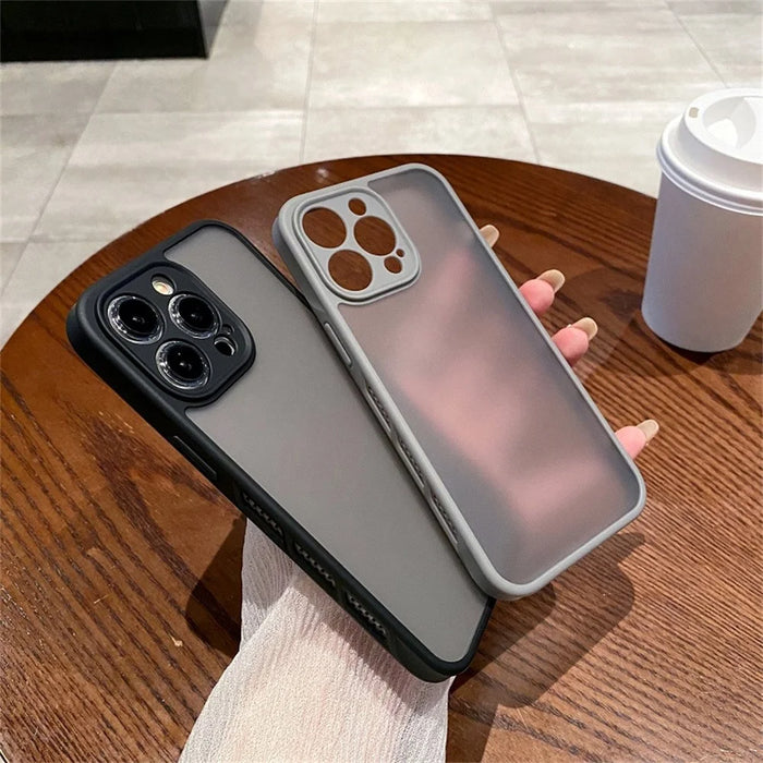 For iPhone 15 Pro Max Case PC + TPU Heat Dissipation Phone Back Cover Skin Touch - Black - 3