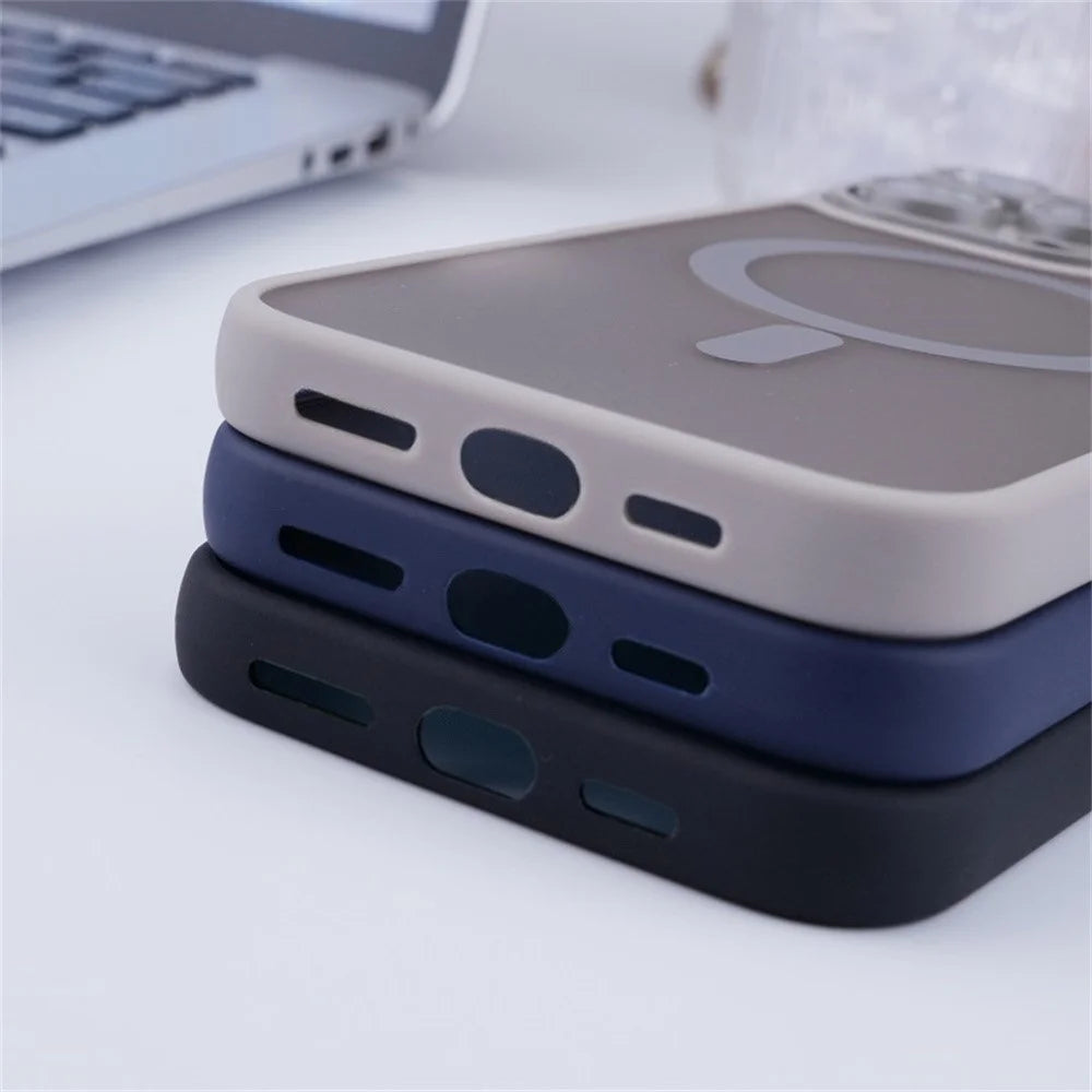 For iPhone 16 Pro Magnetic Case with Lens Film / Detachable Lens Frame Hybrid Phone Back Cover - Dark Green - 6