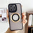 For iPhone 15 Pro Case Compatible with MagSafe Ring Logo View TPU + PC Phone Cover - Gold - 2