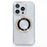For iPhone 15 Pro Max Magnetic Case Clear Back Phone Cover TPU + PC with Ring Logo View - Gold - 1