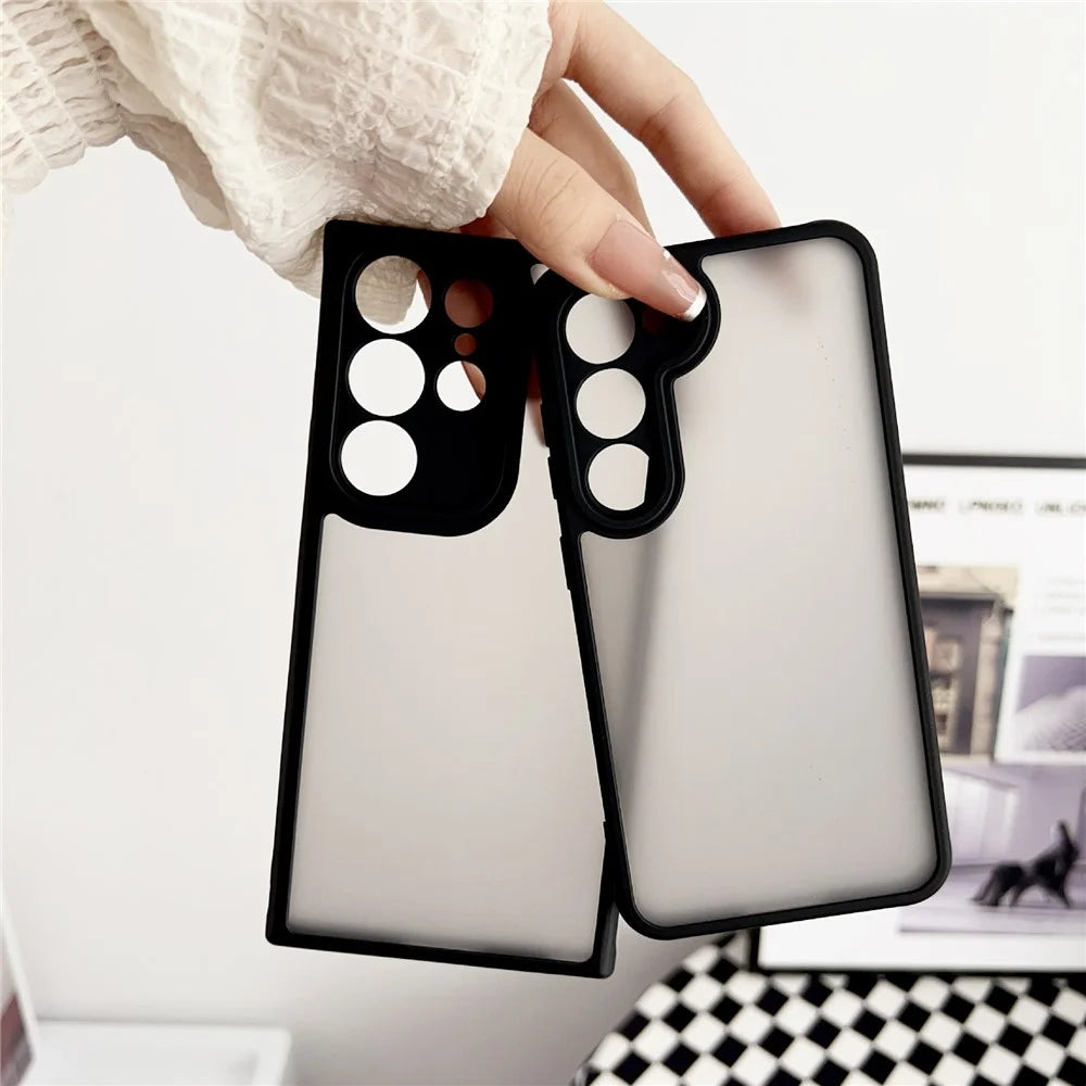 For Samsung Galaxy S23+ Magnetic Case TPU + PC Skin Touch Matte Phone Cover - Black - 4